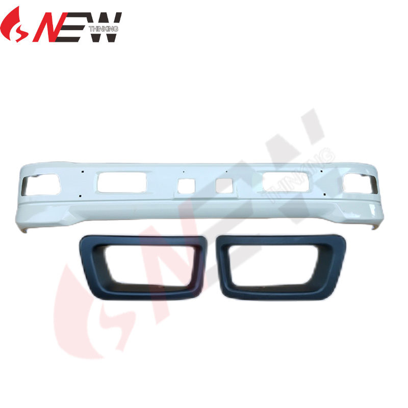 Sprayed white iron bumper 190cm 170cm with black light frame for isuzu npr 700p qlr nlr truck parts aftermarket repair parts replacement parts