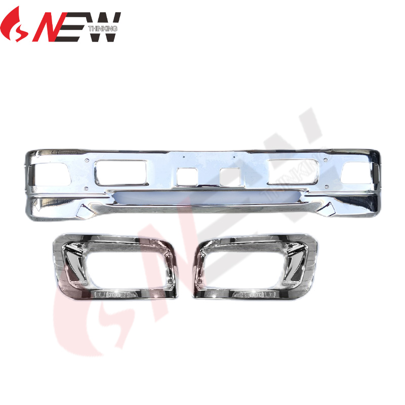 Chrome plated iron bumper 190cm 170cm with chrome plated light frame for isuzu npr 700p qlr nlr truck parts aftermarket repair parts replacement parts